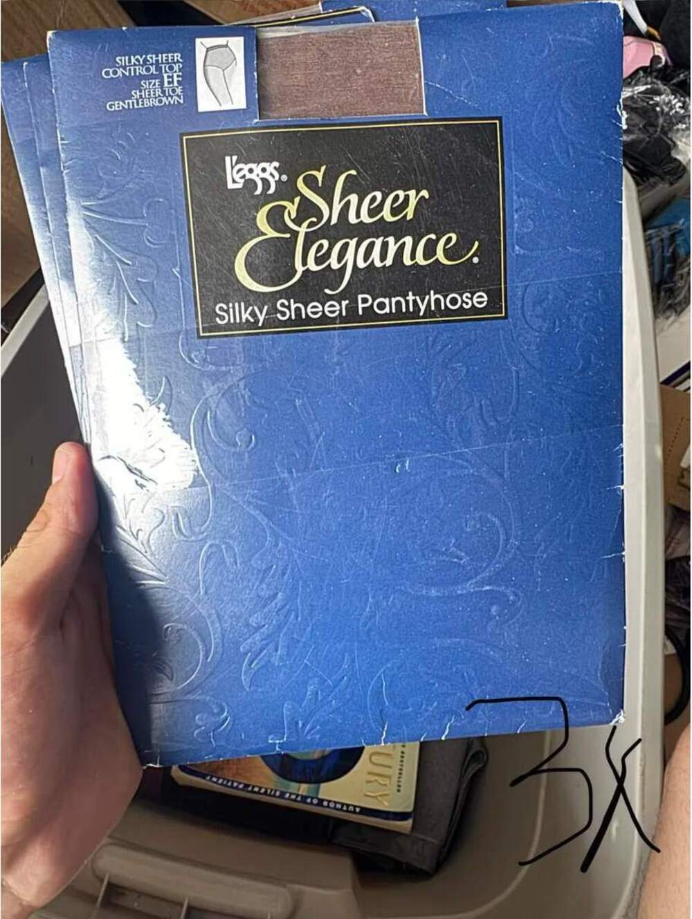 Leggs Sheer Elegance Silky Sheer Pantyhose Size EF Gentlebrown